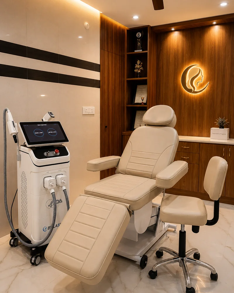 Jabilli Cosmetics treatment room with Diode laser